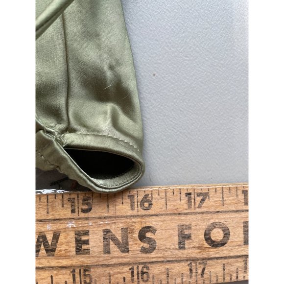 Verge Girl Midi Slip Dress Women 12 Satin Green Summer Beach Intimate Casual NEW - Picture 3 of 7